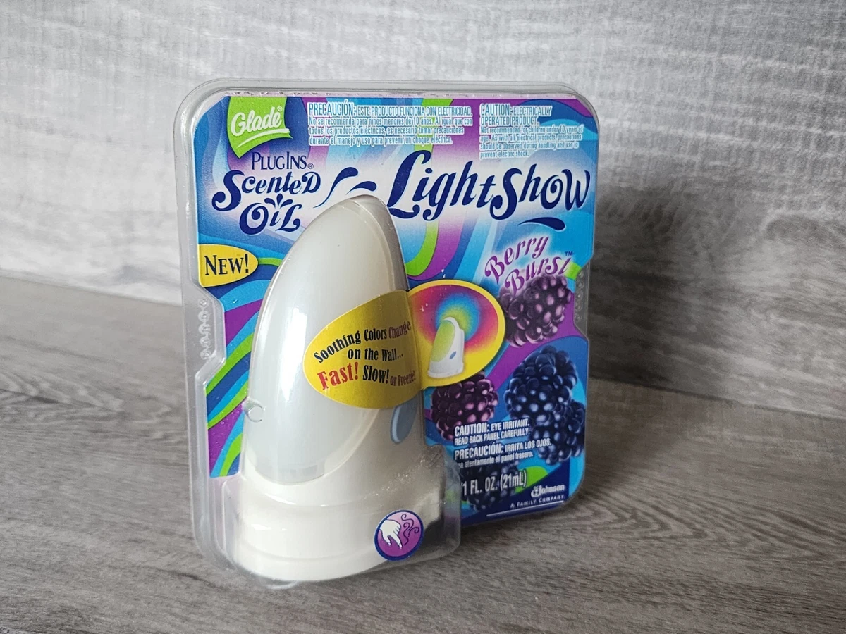 Glade Plug Ins Scented Oil Lights Show Berry Burst Air Freshener Night Light New
