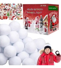 Artificial Snowballs 50 Pcs Indoor Fake Snowball Fight Christmas Party Stickers