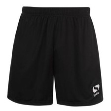 Image of MENS SONDICO CORE  BLACK POLY SHORTS FOOTBALL GYM RUNNING ACTIVEWEAR
