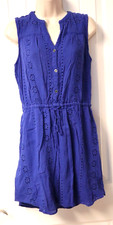 GAP sleeveless eyelet blue short dress size S