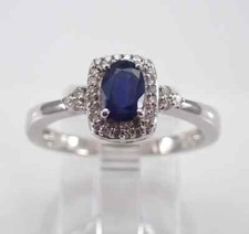 2Ct Oval Lab Created Blue Sapphire Halo Engagement Ring 14K White Gold Plated