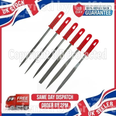 BB 6PC PRECISION SMALL NEEDLE FILE SET JEWELLERS CRAFT WATCHMAKER TOOL CRAFT METAL