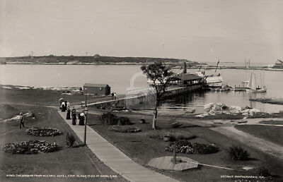 Harbor from Oceanic Hotel, Star Island, Isles of Shoals NH c1900 RPPC COPY