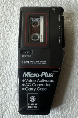 General Electric GE 3-5336A Micro-Plus Voice Activated Microcassette Recorder