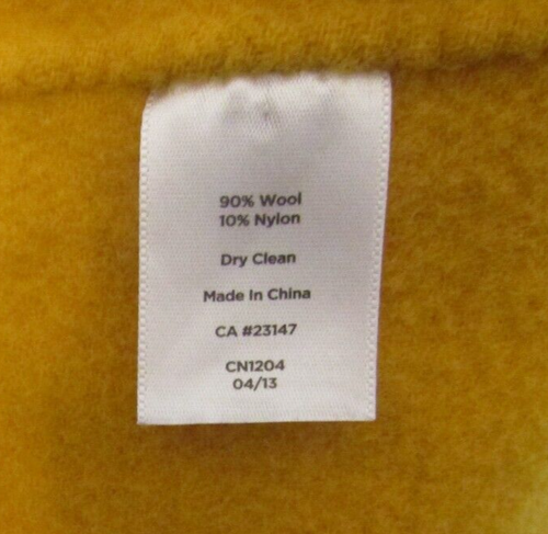 Talbots Wool Jacket Mustard Yellow Double Face 4 Button Casual Business Womens 8 - Picture 8 of 8