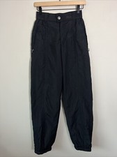 Bogner Ladies Ski Pants Black Size 8 Insulated Zippered Pockets Elastic cuffs