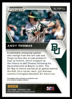 2021 Panini Prizm Draft Picks #PDP144 Andy Thomas | eBay