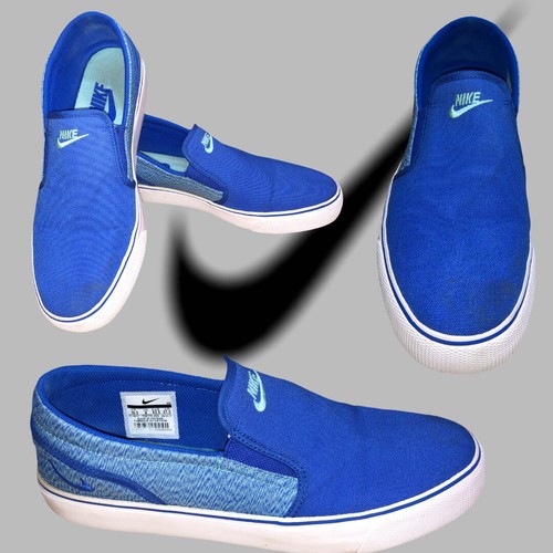 blue nike slip on