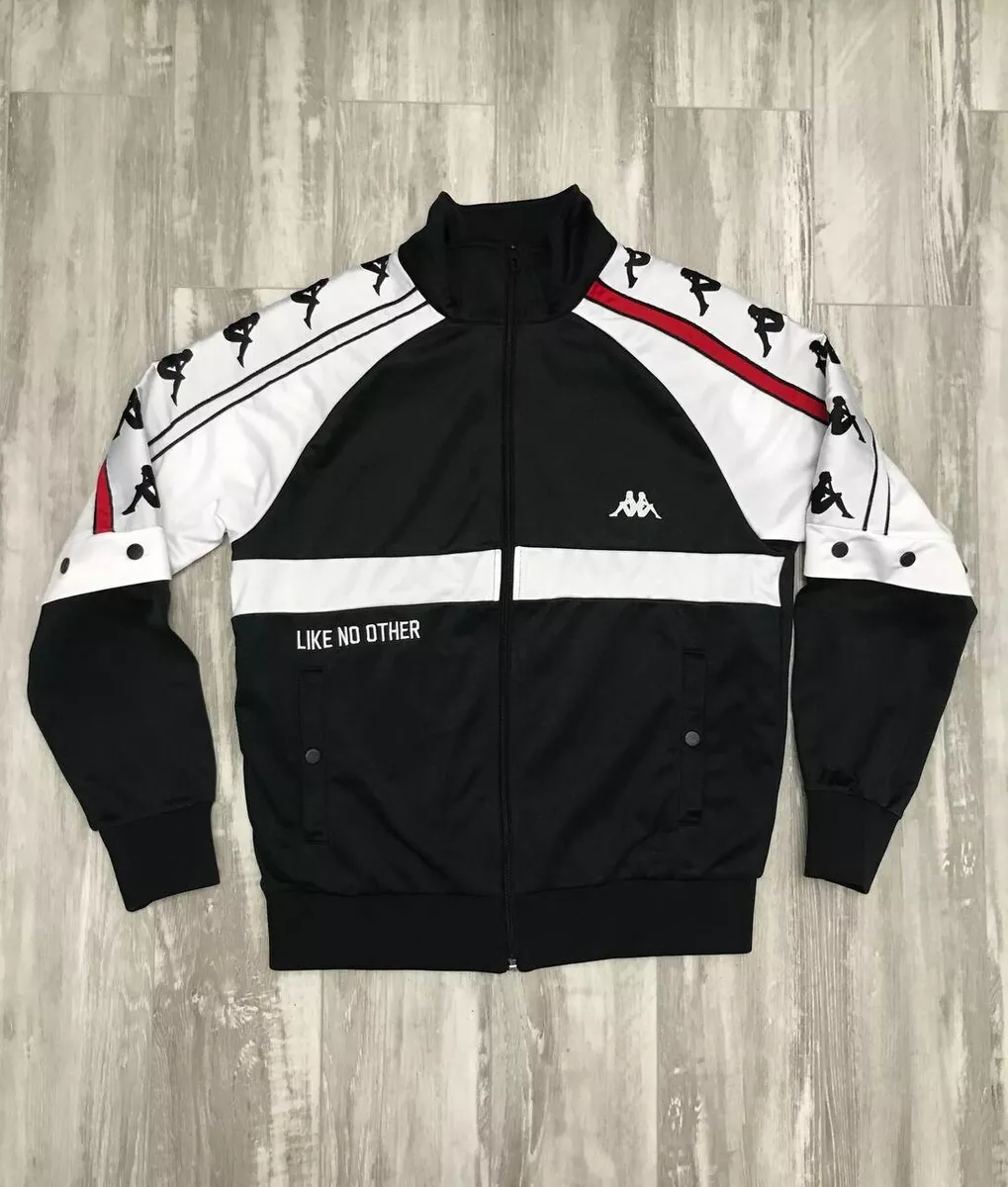 Kappa Men s Full Zip Track Jacket Size Small Black And White