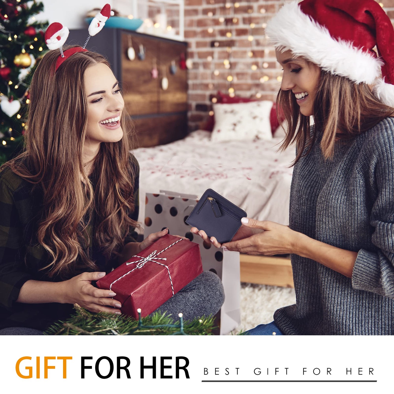 Toughergun Wallet Women Rfid Blocking Small Compact Bifold Luxury Leather Poc...