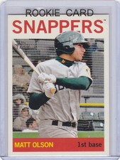 MATT OLSON ROOKIE CARD 2013 Topps Heritage Baseball BELOIT SNAPPERS RC