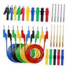 30 PCS Banana Plug Silicone Test Leads Kit, 4mm Stackable Colorful Silicone