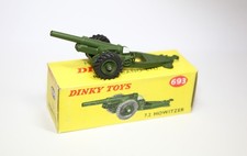 Dinky 693 7.2 Haubitze im Originalkarton - sehr fast neuwertig Vintage Original