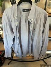 Ralph Lauren Classic Fit Button Down Shirt   Blue Checked   Men  s 16 34/35