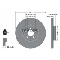 Bremsscheibe Textar 92303303 Vorne, BelüFtet, 1 StüCk