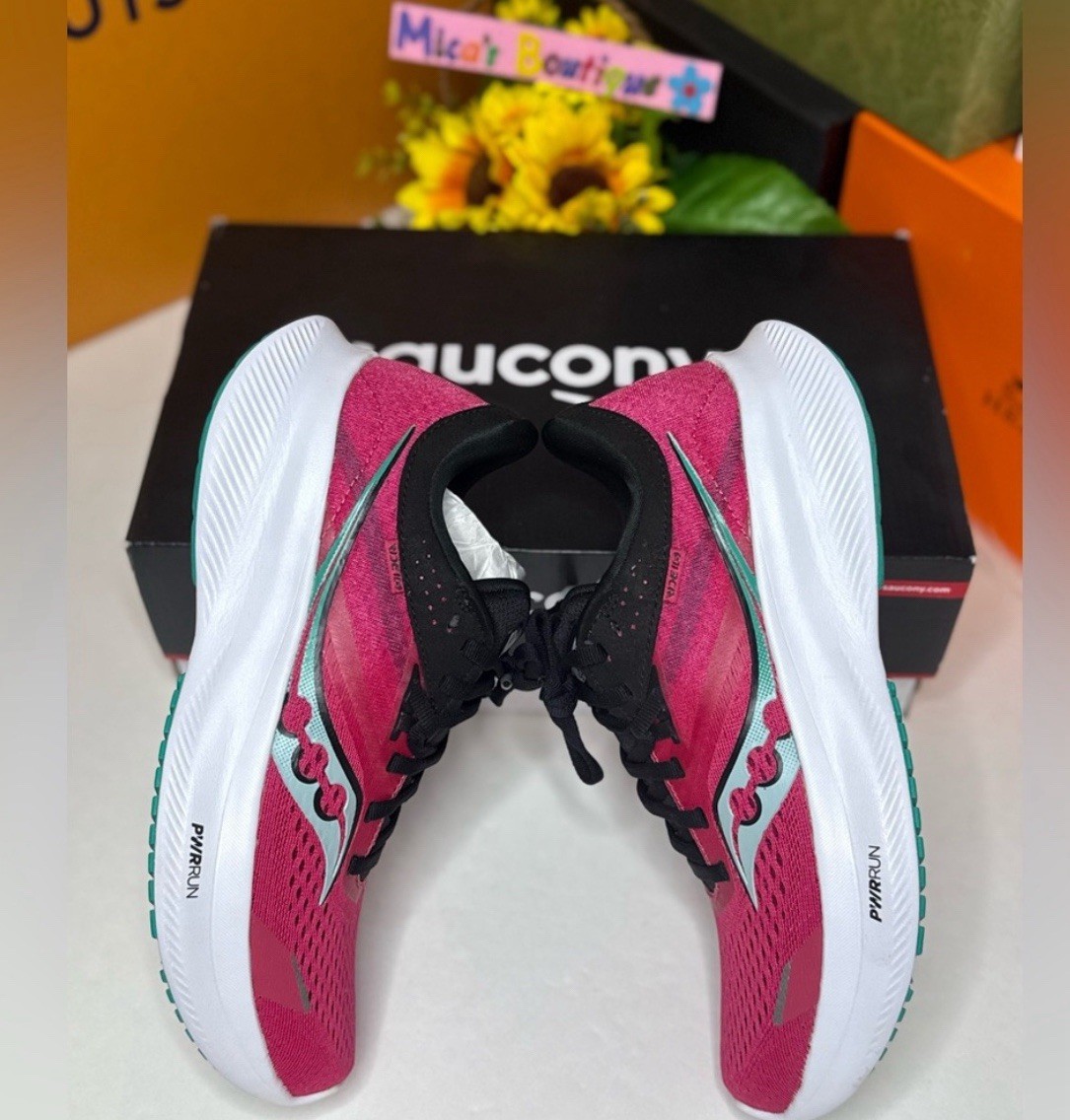 🆕SAUCONY Women's Pink and Black Athletic Shoes ~Open new in box~ SIZE:7.5”/38 thumbnail 9