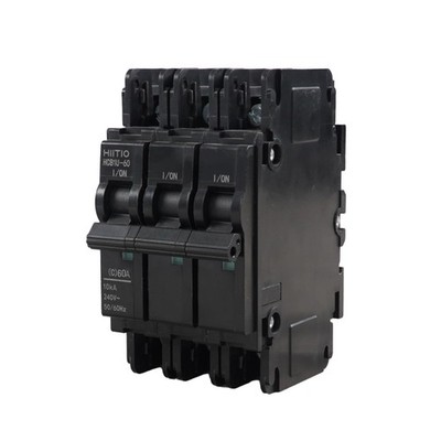 AC Miniature Circuit Breaker 60 Amp 120V/240V 3Pole DIN Rail Mount HCB1U60