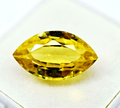 Natural Marquise Cut Yellow Sapphire 18 Ct Certified Loose Faceted Gemstone