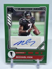 Donruss Michael Vick 2023 verde automático/25 Falcons SM-MV