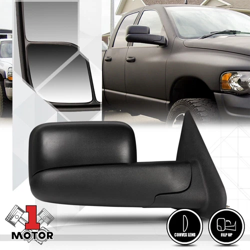 [Right] Passenger Side Manual Flip Up Foldable Towing Mirror for 02-09 Ram 1500