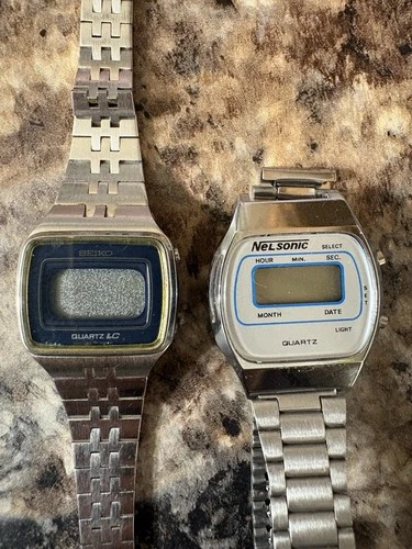 Vintage Seiko L012-4009 and Nelsonic Digital Watch Bundle