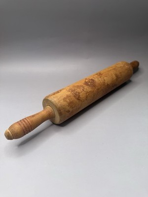Vintage Large Wooden Rolling Pin 17  Farmhouse Kitchen Dough Roller Primitive 