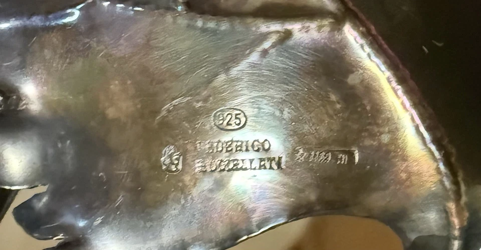 Gianmaria Buccellati 1968 .925 plata esterlina hoja de trébol cuenco pequeño Foto 2 de 2