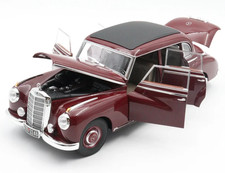Norev | 1:18 Metal | 1957 Mercedes-Benz 300 Sedan | Burgundy Red
