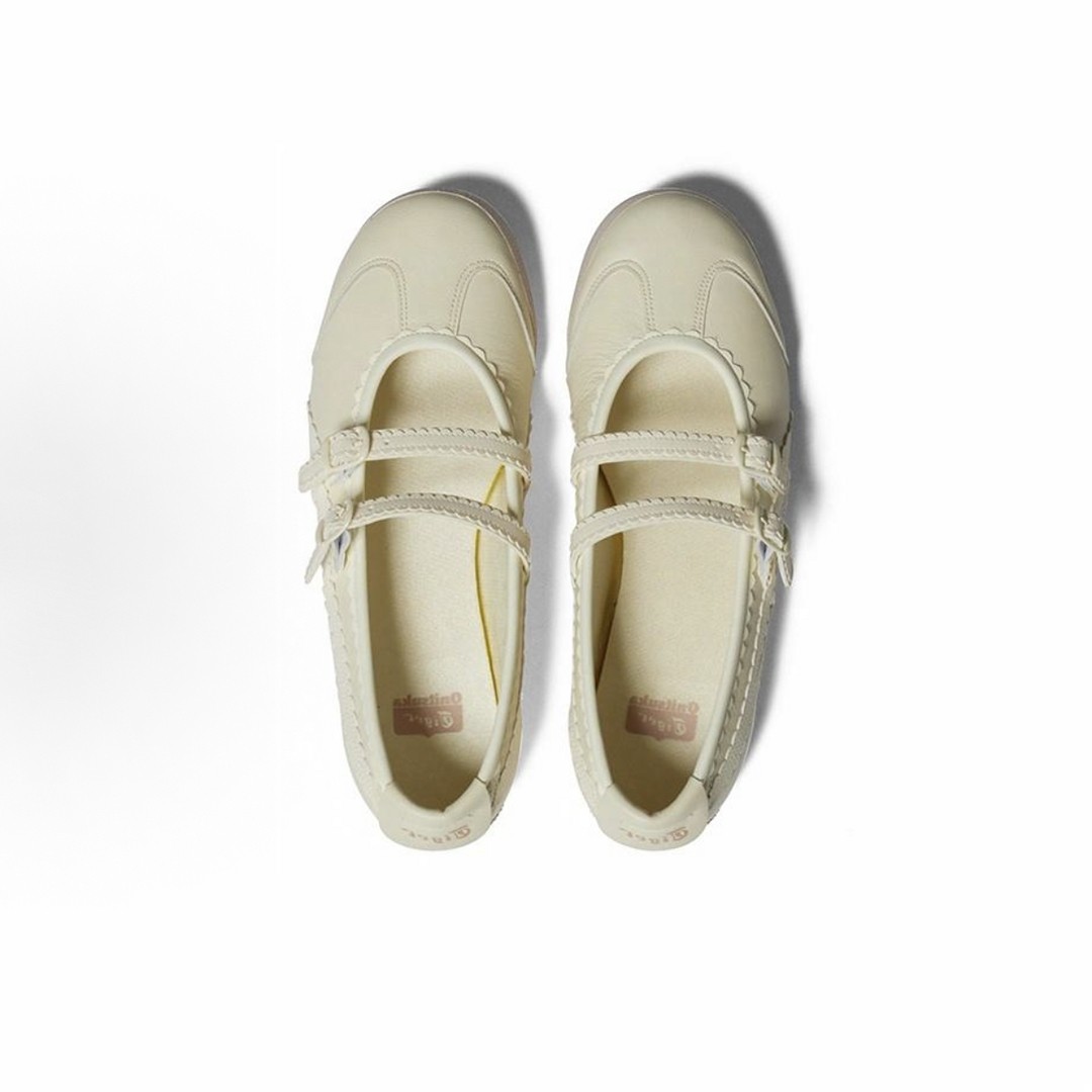 Patou x Onitsuka Tiger Mexico 66 Ivory/Cream Mary Jane Ballet