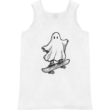 'Ghost on Skateboard' Adult Vest / Tank Top AV055219