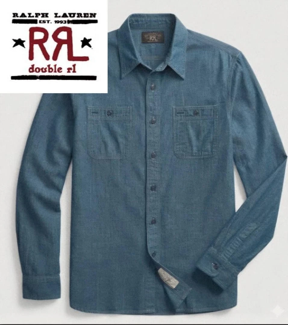 RRL Denim Solid Casual Button-Down Shirts for Men for sale | eBay