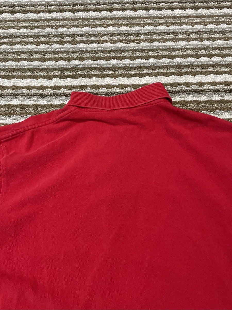 Vintage Ralph Lauren Polo Shirt Mens Large Red Black Pony Casual
