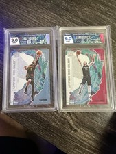 2019-20 Panini Upper Echelon LOT x2 Trae Young Red & Luka Doncic Blue HGA 9 MINT