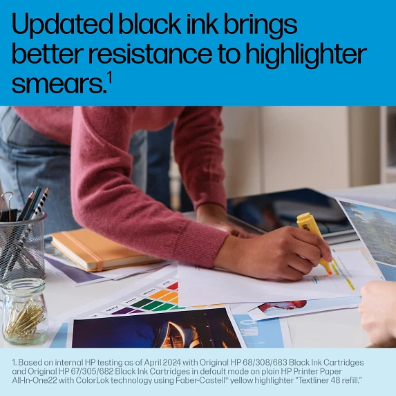 Paquete de 2 cartuchos de tinta originales HP 68 negro/tricolor combo, 6L6S2TN Foto 4 de 4