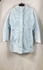 Stio Damska Gore-Tex Puchowa Izolowana Kurtka Parka z kapturem Jasnoniebieska Rozmiar XS
