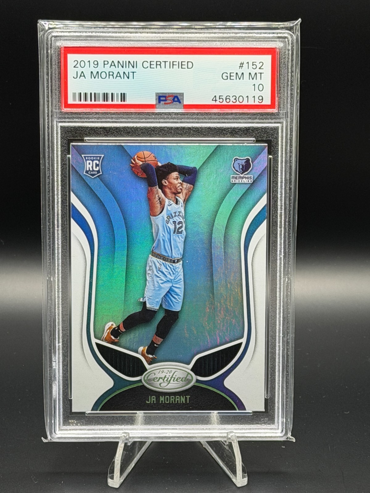 2019-20 Certified Rookies Ja Morant #152 PSA 10 GEM MT Rookie RC