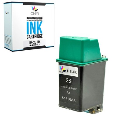 1-Pack Compatible 26 Black Ink Cartridge fits HP DesignJet 200 200d 220 FAX 200
