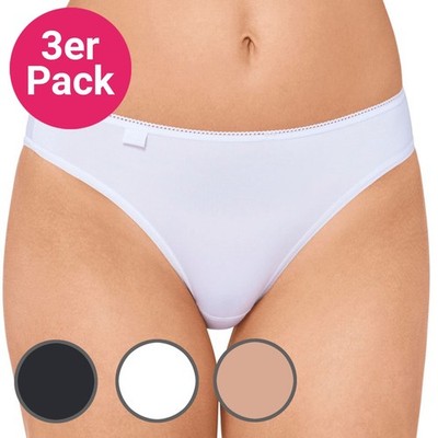 Sloggi 24/7 Microfibre Tai Slip Damen, 3er Pack, 38-48, schwarz weiss brush TOP!