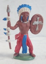 BRITAINS DEETAIL NATIVE AMERICAN INDIAN WARRIOR VTG 1970s PLASTIC