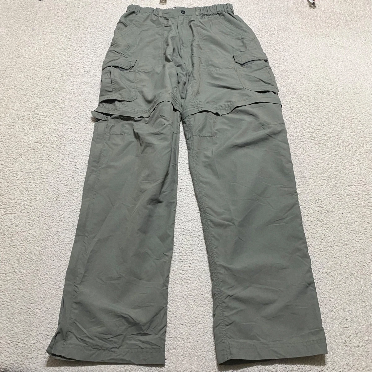 Pantalon Cargo Convertible REI Homme 36x30 – Vert, Randonnée Camping