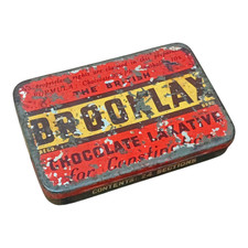 Vintage alte antike seltene Brooklax britische Schokolade Abf&uuml;hrmittel medizi...