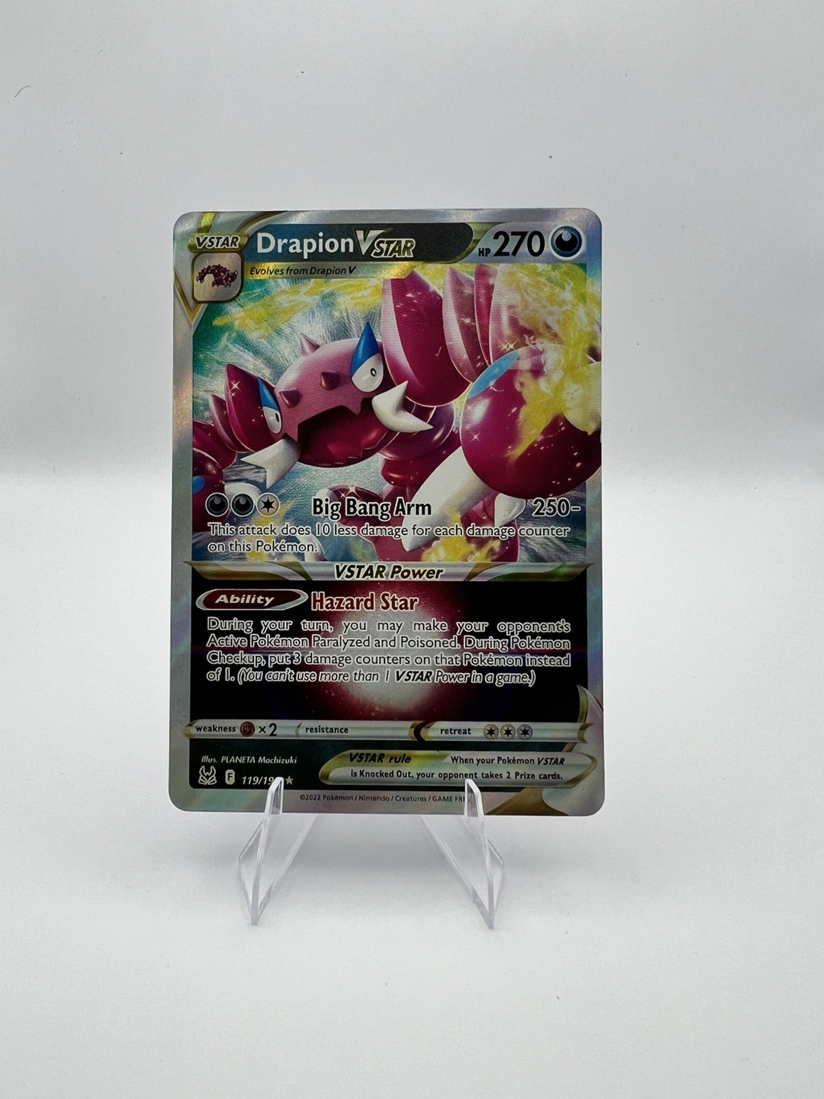 2022 POKEMON SWORD & SHIELD LOST ORIGIN 119 DRAPION VSTAR