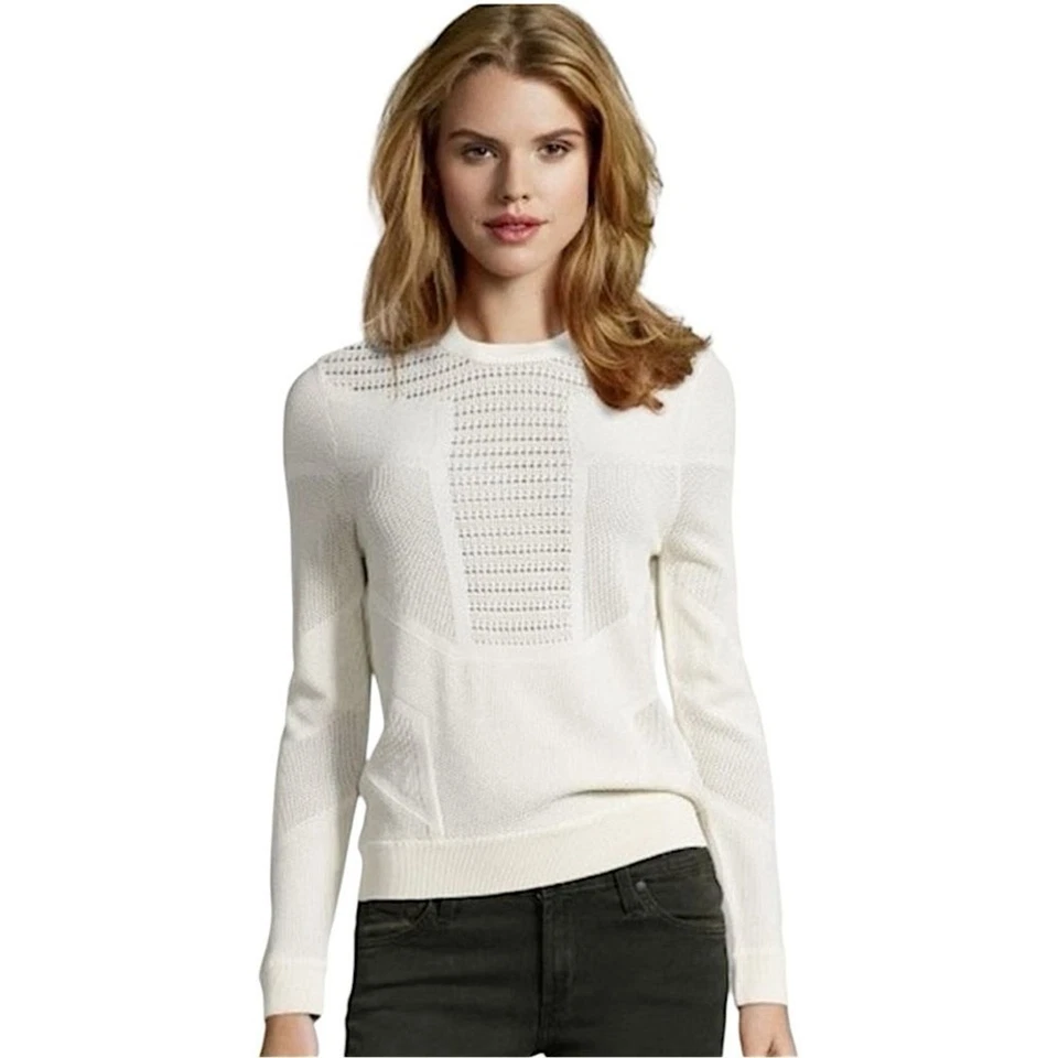 Suéter Perforado Torn by Ronny Kobo Faige Pointelle Talla S Foto 4 de 4