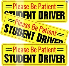 Student Driver Sticker for Car, 3pcs Reflective Student Driver Bumper Sticker, C