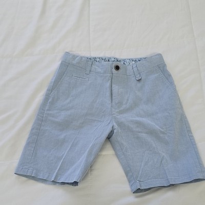 Original Marines Blue Chino Shorts Men's Cotton, Button, Pockets, Solid, Flat
