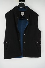 Peter Millar Gilet Doeskin Nero Lana Loro Piana Storm System Snap Front Uomo M