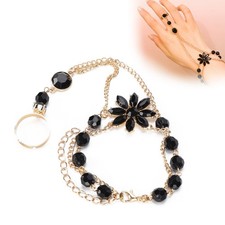 Stylish Hand Harness Bracelet Alloy Finger Ring Bracelet Chain Wrist Harness