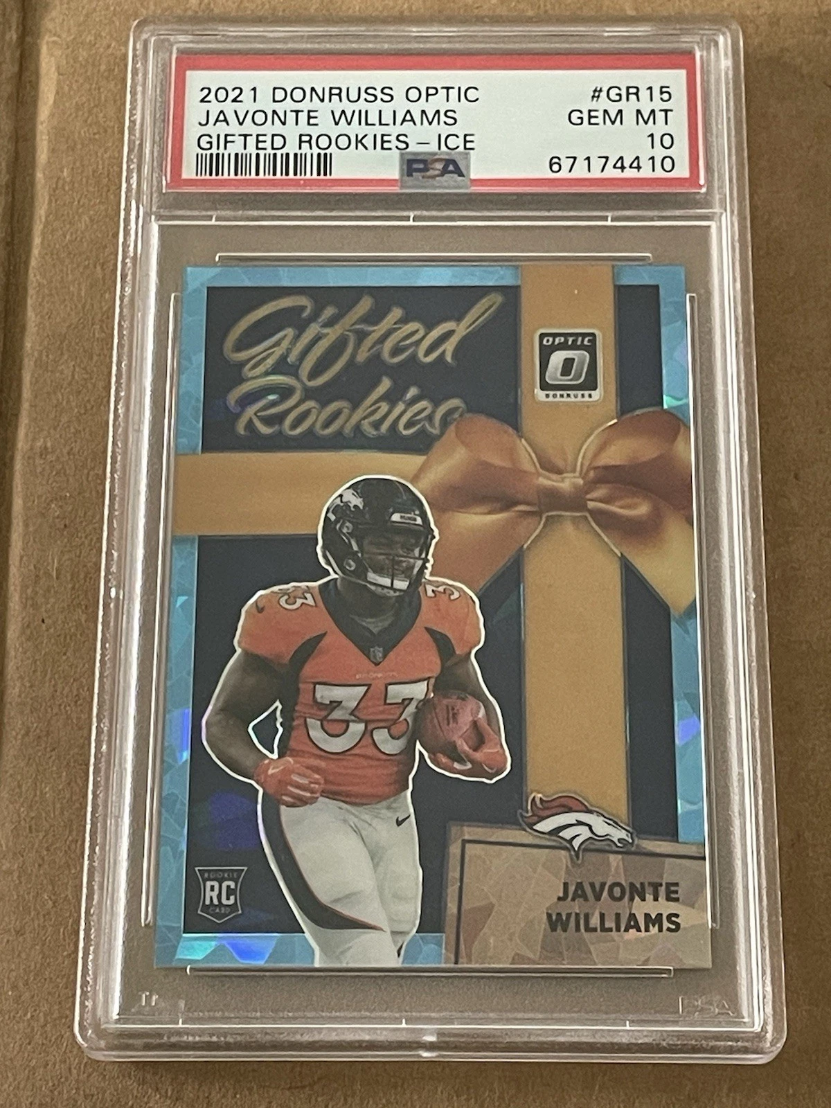 Javonte Williams Panini Donruss Optic Gifted Rookies #GR15 Ice