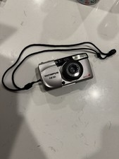 Olympus OZ 130 Multi AF 35mm Film Camera Silver/Black Panorama w/ Wrist Strap