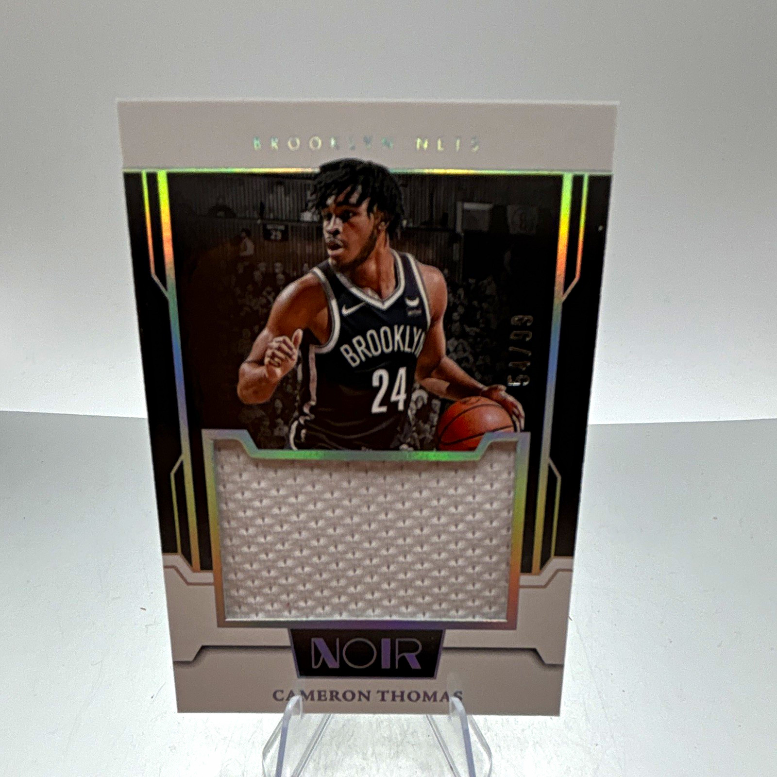 Panini 2023-24 Noir Jumbo Materials Cameron Thomas Nets JM-CTH MEM /99